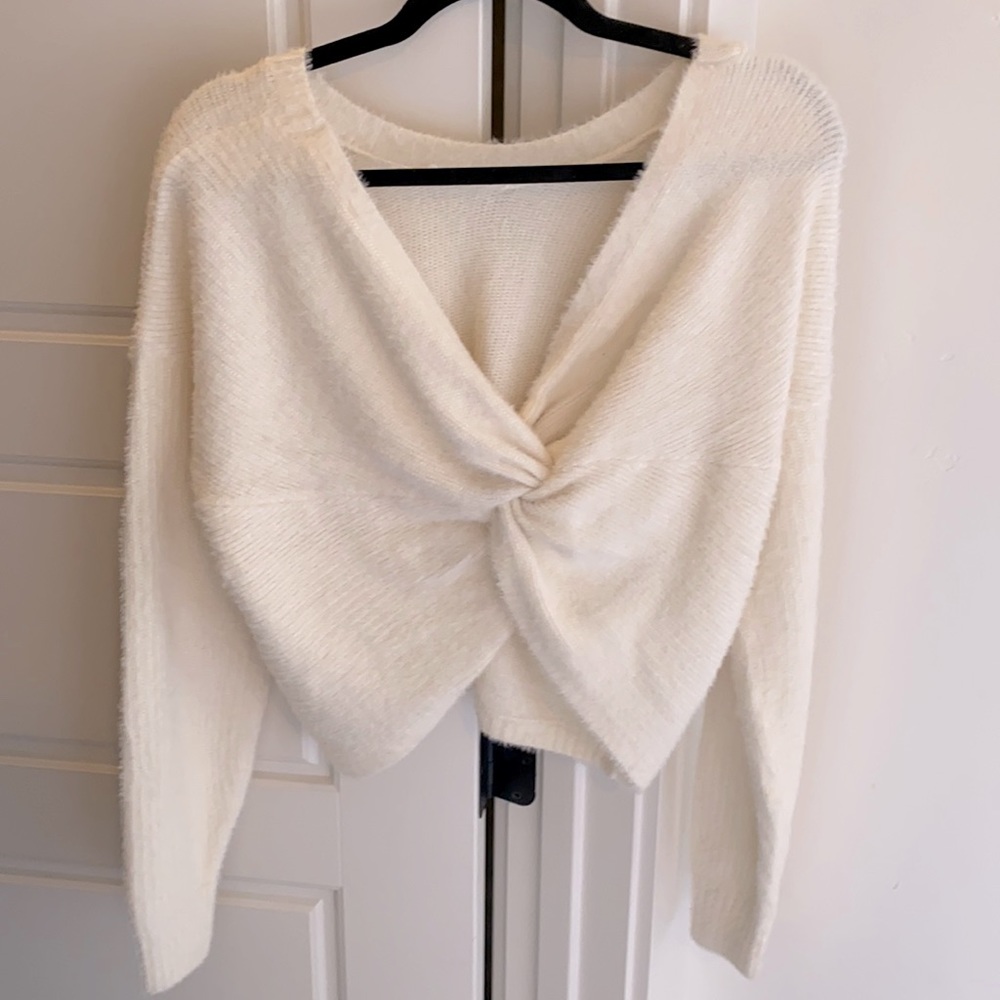 unused fuzzy sweater from hollister